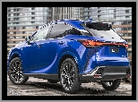 Niebieski, Lexus RX F Sport, Bok, Tył